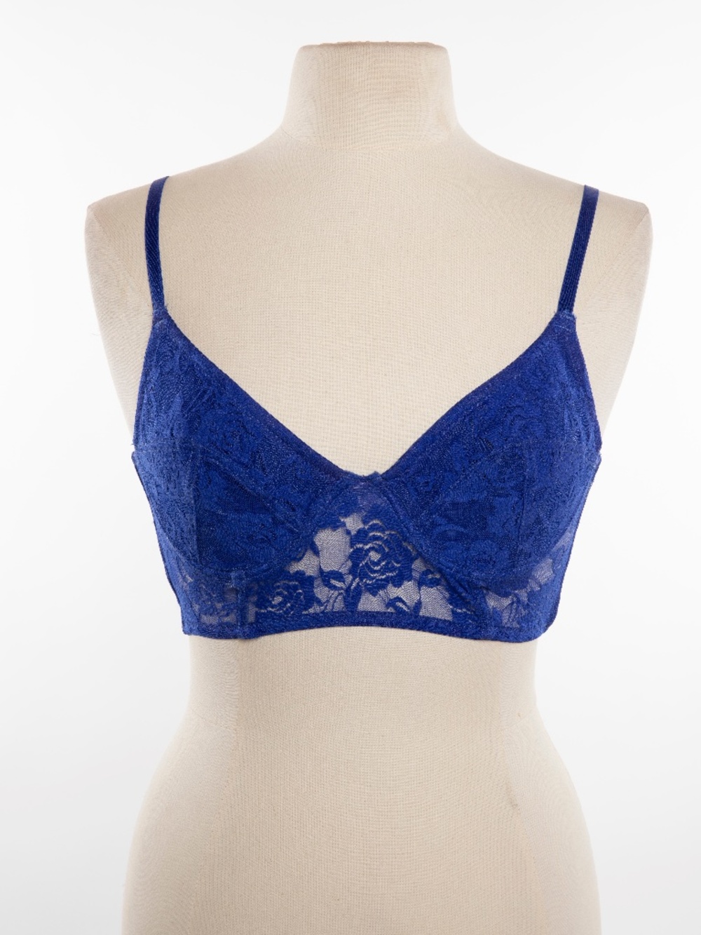 Navy Blue Women's Longline Underwire Bra - Medium